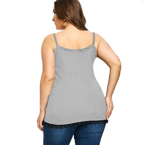 🎆Side Tie Lace Up Plus Size Slip Top🎆 - Picture 5 of 6